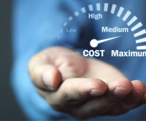 cost – cost meter – cost meter on the hand